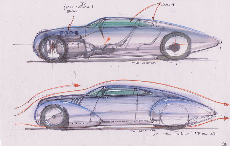 Illustration for article titled Icon Wants To Use A Tesla To Create This Gorgeous, One-Off Streamliner
